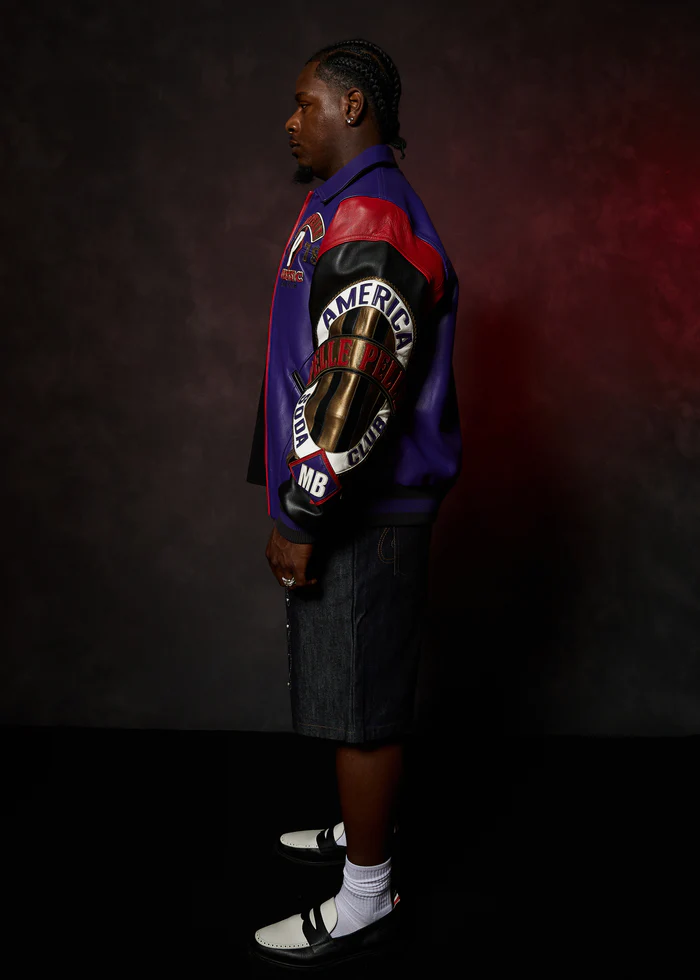 New Pelle Pelle American Soda Club Jacket Purple for Men