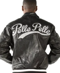Pelle Pelle MB Leather Varsity Black Jacket