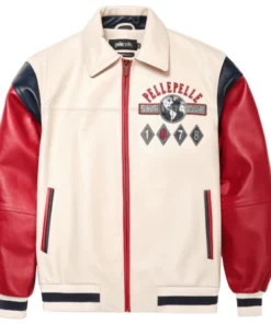 Pelle Pelle World Famous Soda Club Leather Varsity Jacket